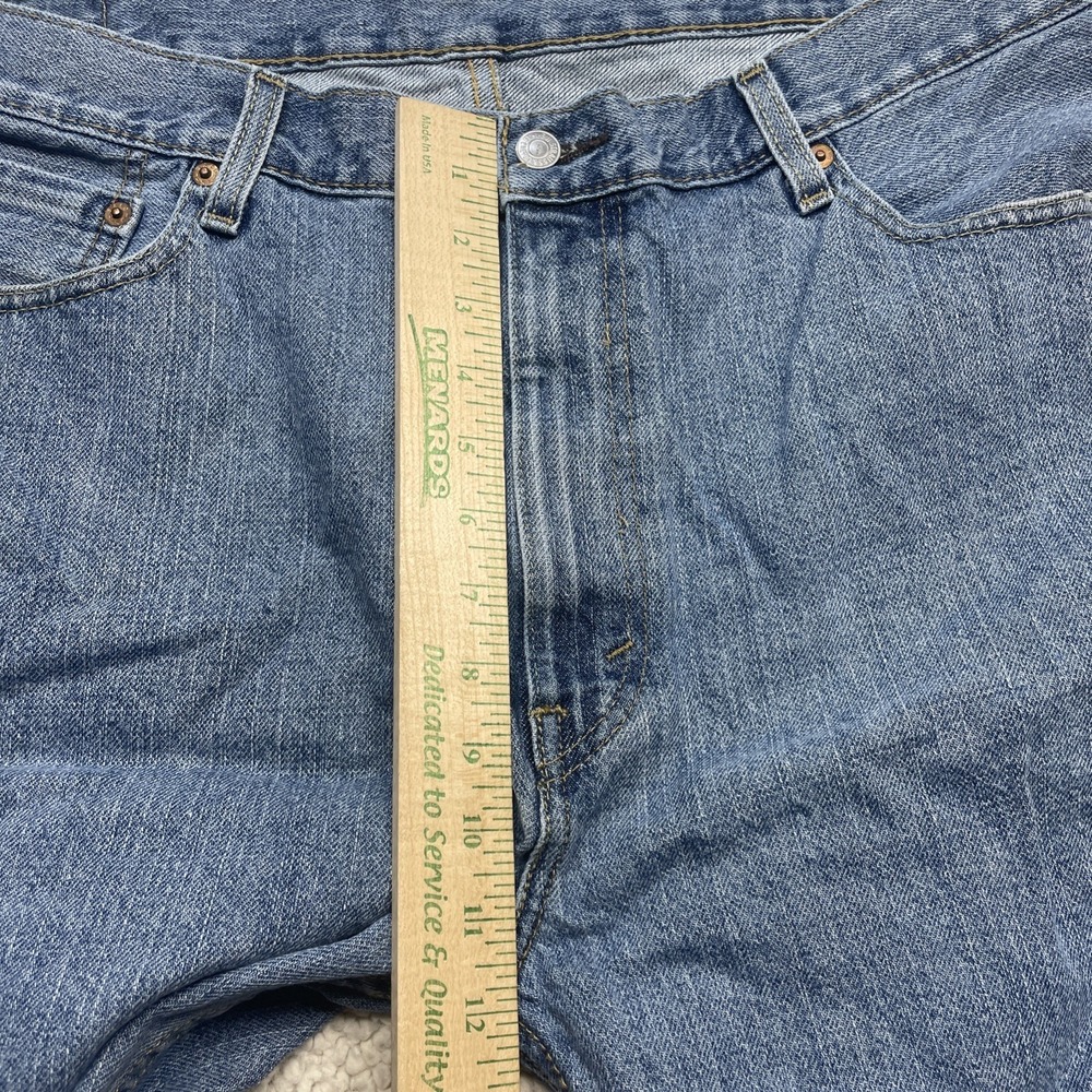 Levi's Denim Shorts Mens 40 Blue 505 Regular Fit Medium Wash 34505-2110 Cut Offs - Picture 6 of 9